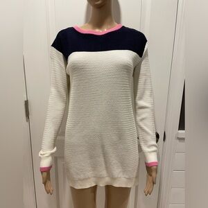 Talbots color block knit sweater size Mp